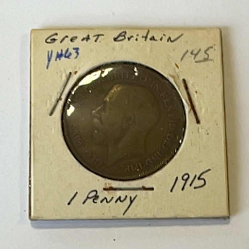 1915 Great Britain Penny Y#63 Rare.